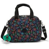 Kipling Mala de higiene 'Miyo' azul noturno / verde claro / laranja escuro / preto