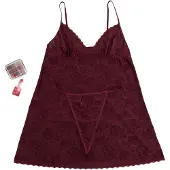 Trendyol Camisa de noite bordeaux
