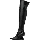 Karl Lagerfeld Overknees 'Waverly' preto