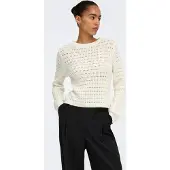 ONLY Pullover 'ONLAVIA' branco lã