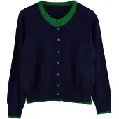 Trendyol Casaco de malha navy / verde