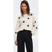 ONLY Pullover 'ONLRica' creme / preto