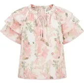 Usha Blusa mistura de cores / branco