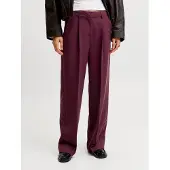 JJXX Calças com pregas 'JXELLIS' vermelho vinho