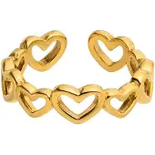 Purelei Anel 'Heart' ouro