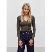 Vero Moda Camiseta De Manga Comprida Com Decote Em V Skye