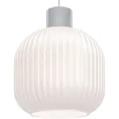 Eglo Candeeiro suspenso Dasmina, Ø 20 cm, branco/cromado, vidro, E27