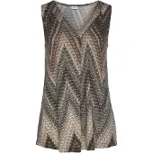 LASCANA Top creme / castanho / preto