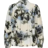 Fransa Blusa 'FRAriana' bege claro / azul claro / oliveira / preto