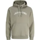 Jack & Jones Sweatshirt 'JJAVERY' taupe / branco