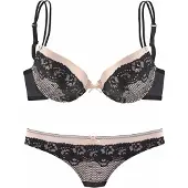 Melrose Conjuntos de lingerie rosé / preto
