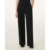 AllSaints Calças com pregas preto