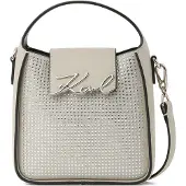 Karl Lagerfeld Malas de tiracolo 'K/Signature' pedra / preto / prata