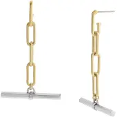 AllSaints Brincos 'Bronte T-Bar' ouro / prata