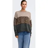 ONLY Pullover 'ONLJADE' bege mosqueado / castanho / antracite