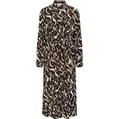 Kaffe Vestidos camiseiros 'Mille' castanho / preto / branco