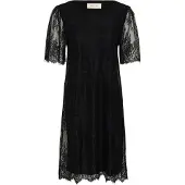 Cream Vestido preto