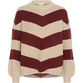 Kaffe Pullover 'KAVerana' bege mosqueado / vermelho escuro