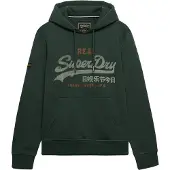 Superdry para homem. M2014568A Camisola com capuz Heritage Relaxed verde (L), Casual, Algodão