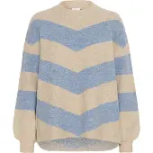Kaffe Pullover 'Verana' bege mosqueado / azul claro