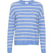 Kaffe Pullover 'KA Lida' azul céu / offwhite