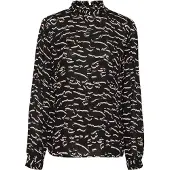 Kaffe Blusa 'KA Luna' bege / preto