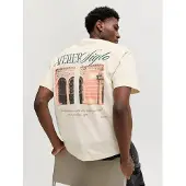 Jack & jones Camisa 'JORSALAMANCO' creme / verde escuro / laranja / preto