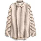 Armedangels Blusa bege / castanho escuro