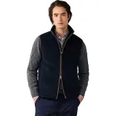 Hackett London para homem. HM5800143 Colete Polar Fleece azul-marinho (L), Casual, Poliéster