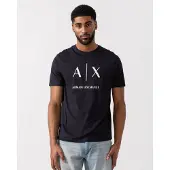 Armani Exchange Camisa marinho / branco