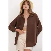 Big Dart Blusa 'Hemden' castanho
