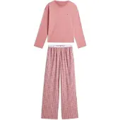 Tommy Hilfiger Underwear Pijama rosa / preto / branco