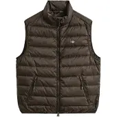 Gant para homem. 7006637 Colete de penas leve castanho (M), Marrom, Casual, Polister Reciclado