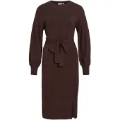 Vila Vestido de malha 'VIRICKY' castanho escuro
