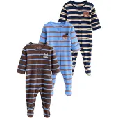 Next Pijama navy / azul céu / chocolate