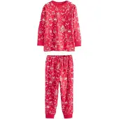 Next Pijama 'Familien' vermelho / branco