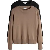 The Set Pullover castanho / preto