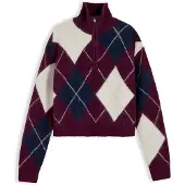 Tommy Hilfiger Pullover marinho / vermelho vinho / offwhite