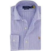 Ralph Lauren Camisa 'CLASSIC' azul claro / branco