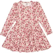 Müsli Vestido verde mosqueado / cor-de-rosa / pó / rosa escuro