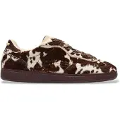 HOFF para mulher. 22619410 Sapatilhas de couro castanhas Park Print (41), Marrom, Plano, Cordão, Casual, Animal print