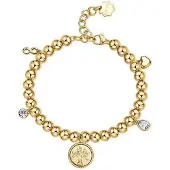 Brosway Pulseira de esfera banhada a ouro com pingente de chakra BHKB160