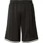 Urban Classics Calças 'Pintuck Baseball' preto / branco