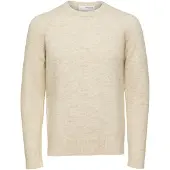 Selected Pullover 'SLHRAI' bege mosqueado