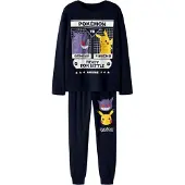 Name it Pijama 'NKMSUX POKEMON' navy / amarelo / lavanda / branco