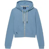 Superdry Moletom Com Fecho Essential Logo Cropped