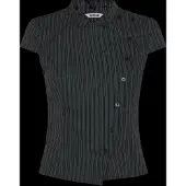 Weekday Blusa 'Robin' cinzento / cinzento claro / preto