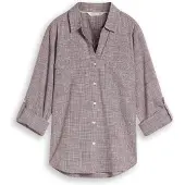 Tom Tailor Blusa bordeaux / branco