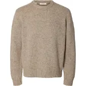 Selected Pullover 'SLHCODY' bege mosqueado