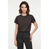 s.Oliver Black Label Blusa castanho escuro / preto